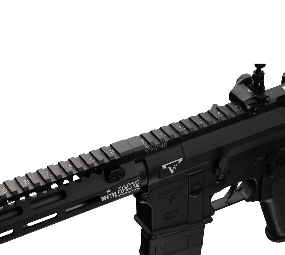 E&C KEYMOD 9 Inch AEG Airsoft Rifle EC-854 — receiver detail