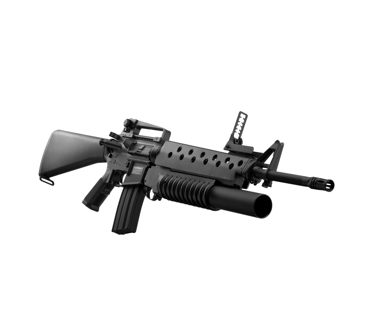 E&C M16A3 20 Inch AEG Airsoft Rifle W/M203 EC-702 — right side