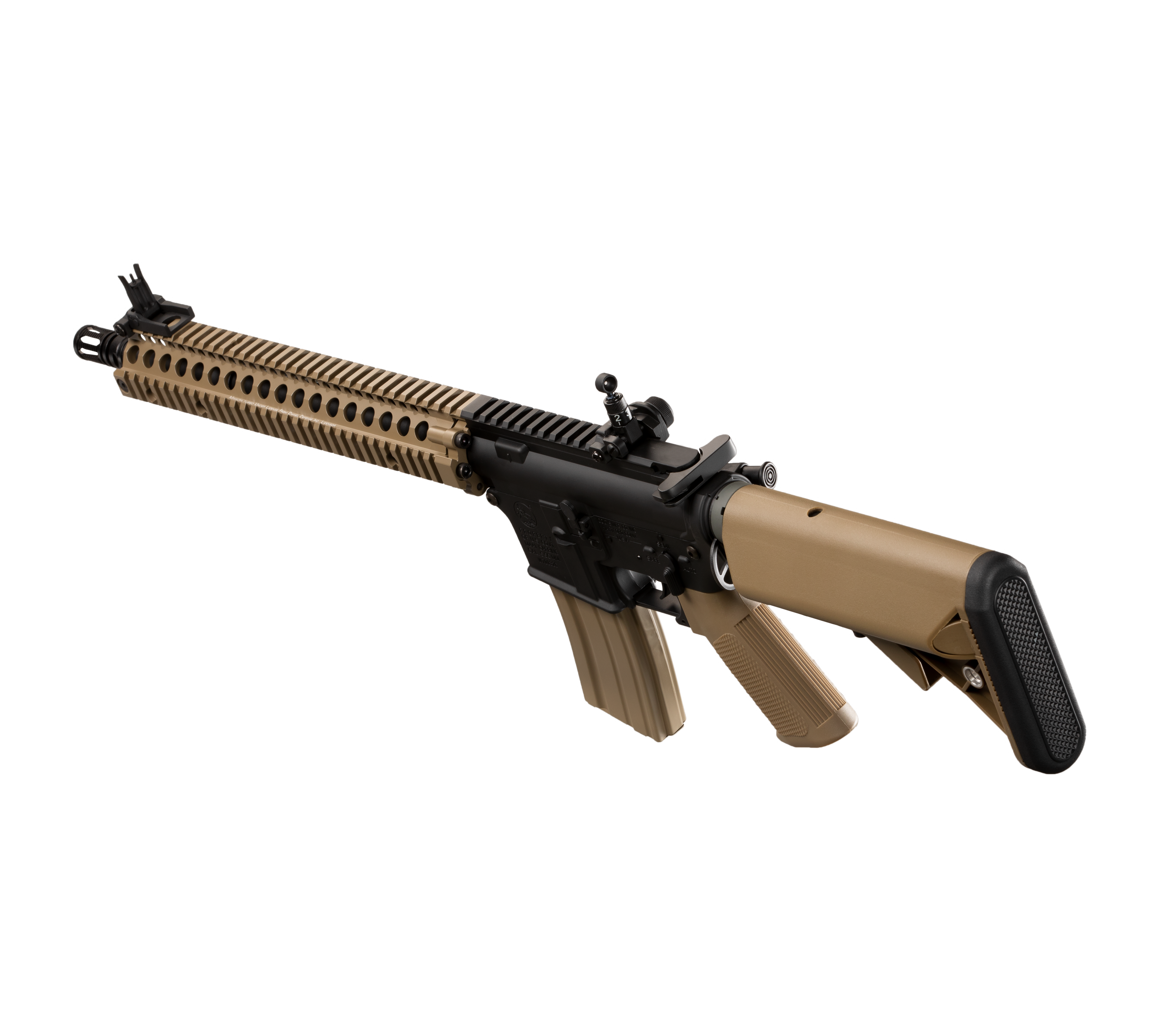 E&C M4A1 SOPMOD BLOCK2 12 Inch AEG Airsoft Rifle EC-620 — left side