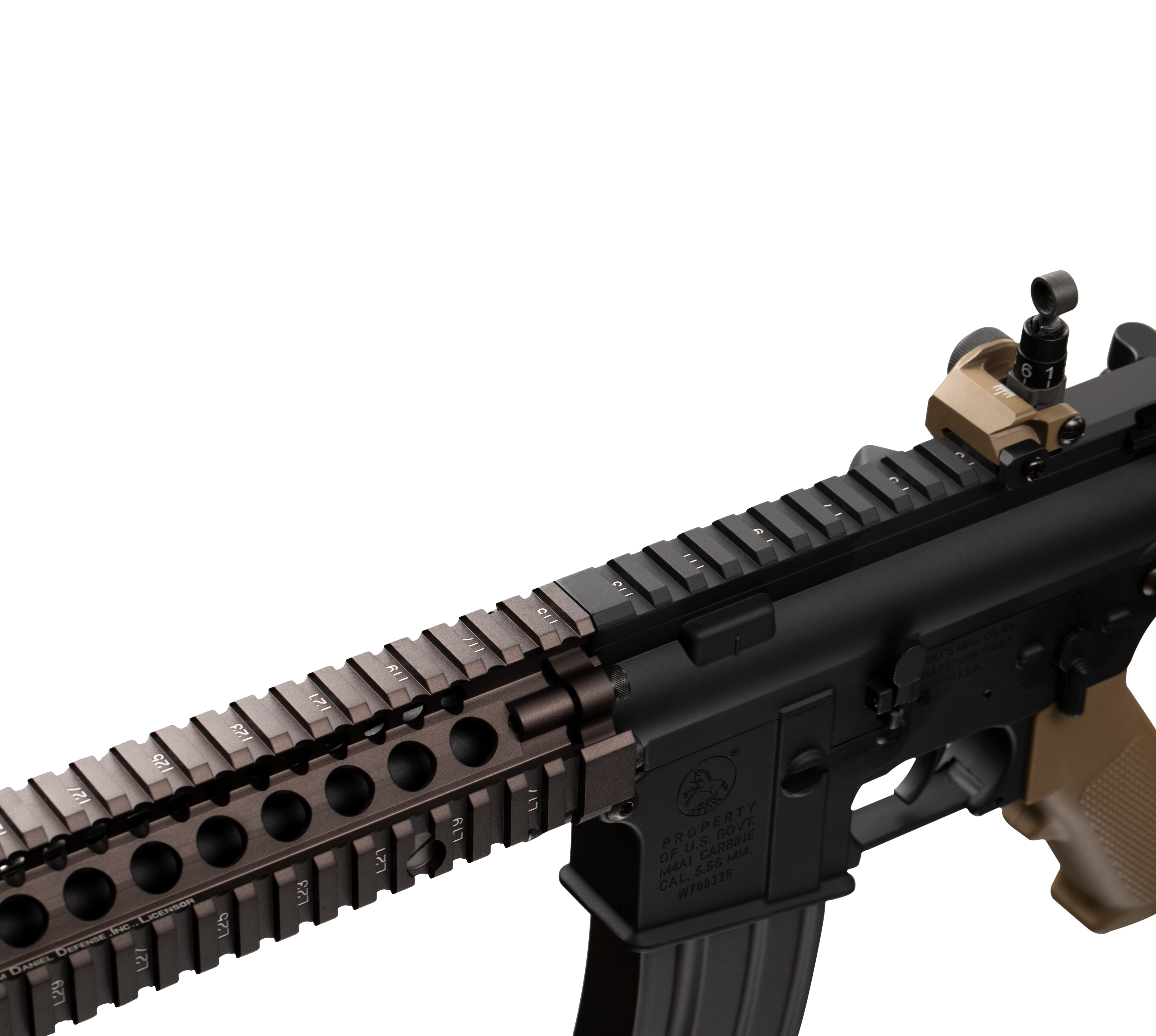 E&C M4A1 SOPMOD BLOCK2 12 Inch AEG Airsoft Rifle EC-620 — receiver detail