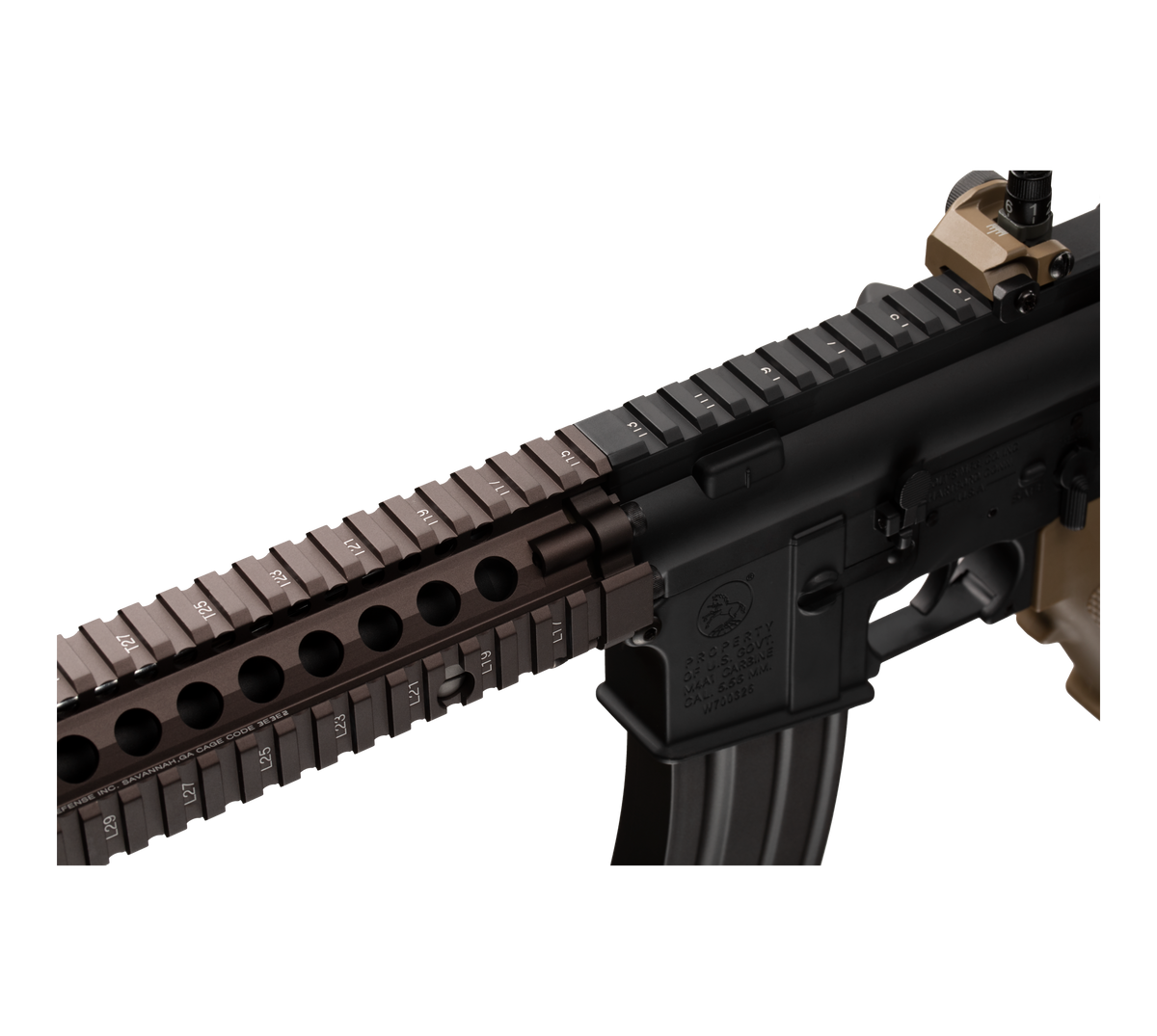 E&C MK18 MOD1 9 Inch AEG Airsoft Rifle EC-603 — receiver detail