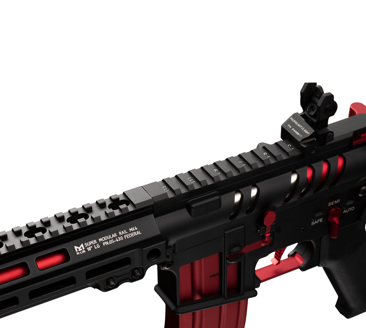 E&C MK4 10 Inch AEG Airsoft Rifle EC-643 — receiver detail