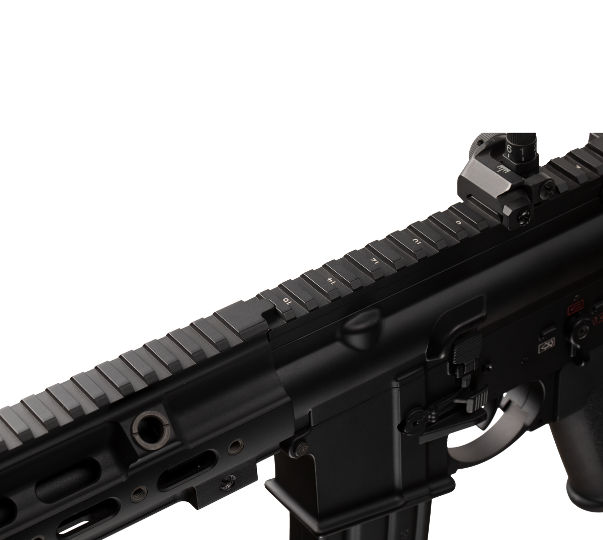 E&C HK416 A5 11.5 Inch Geissele RIS AEG Airsoft Rifle EC-112 — receiver detail
