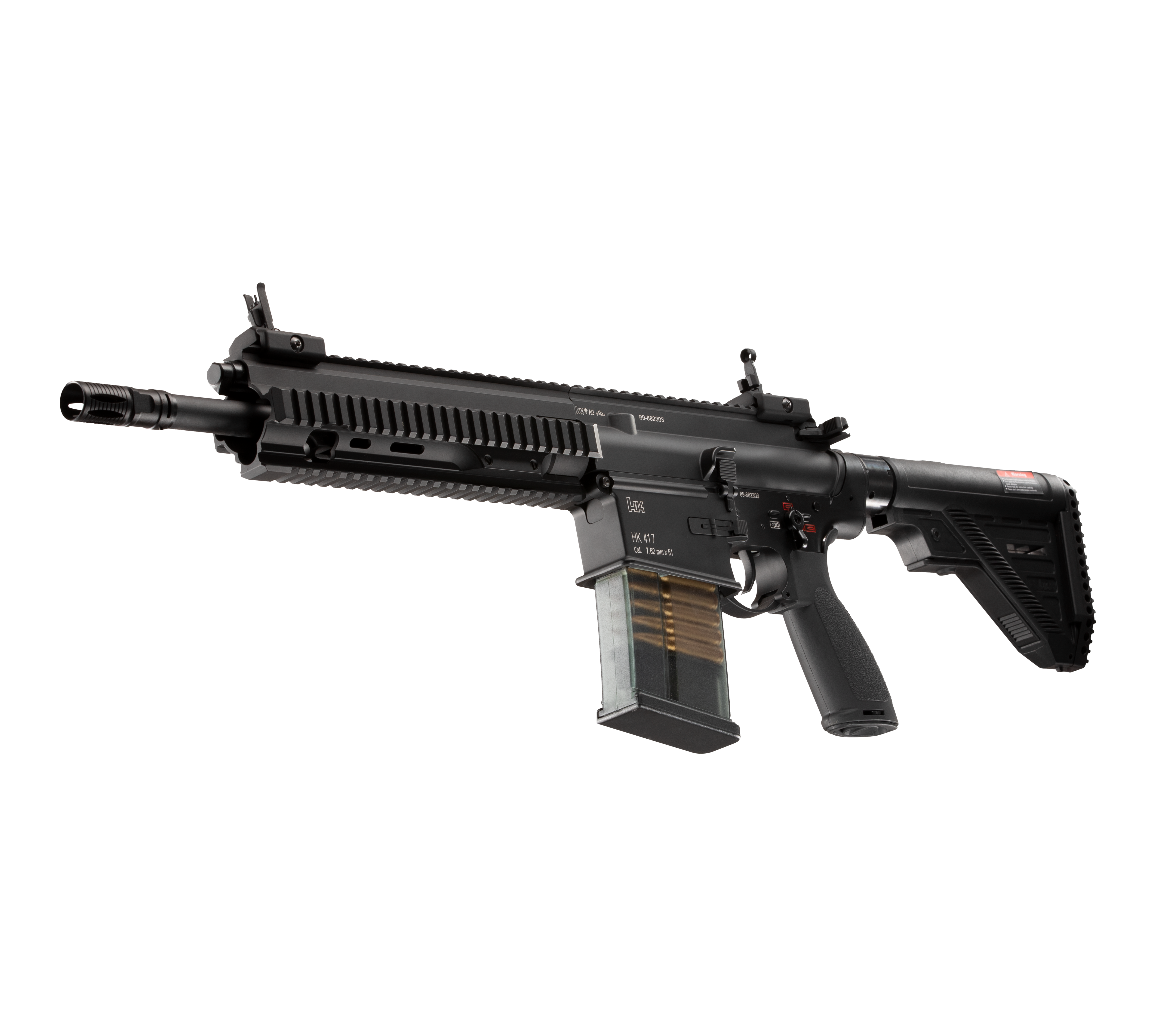 E&C HK417A2 20 Inch AEG Airsoft Rifle EC-202 — left side