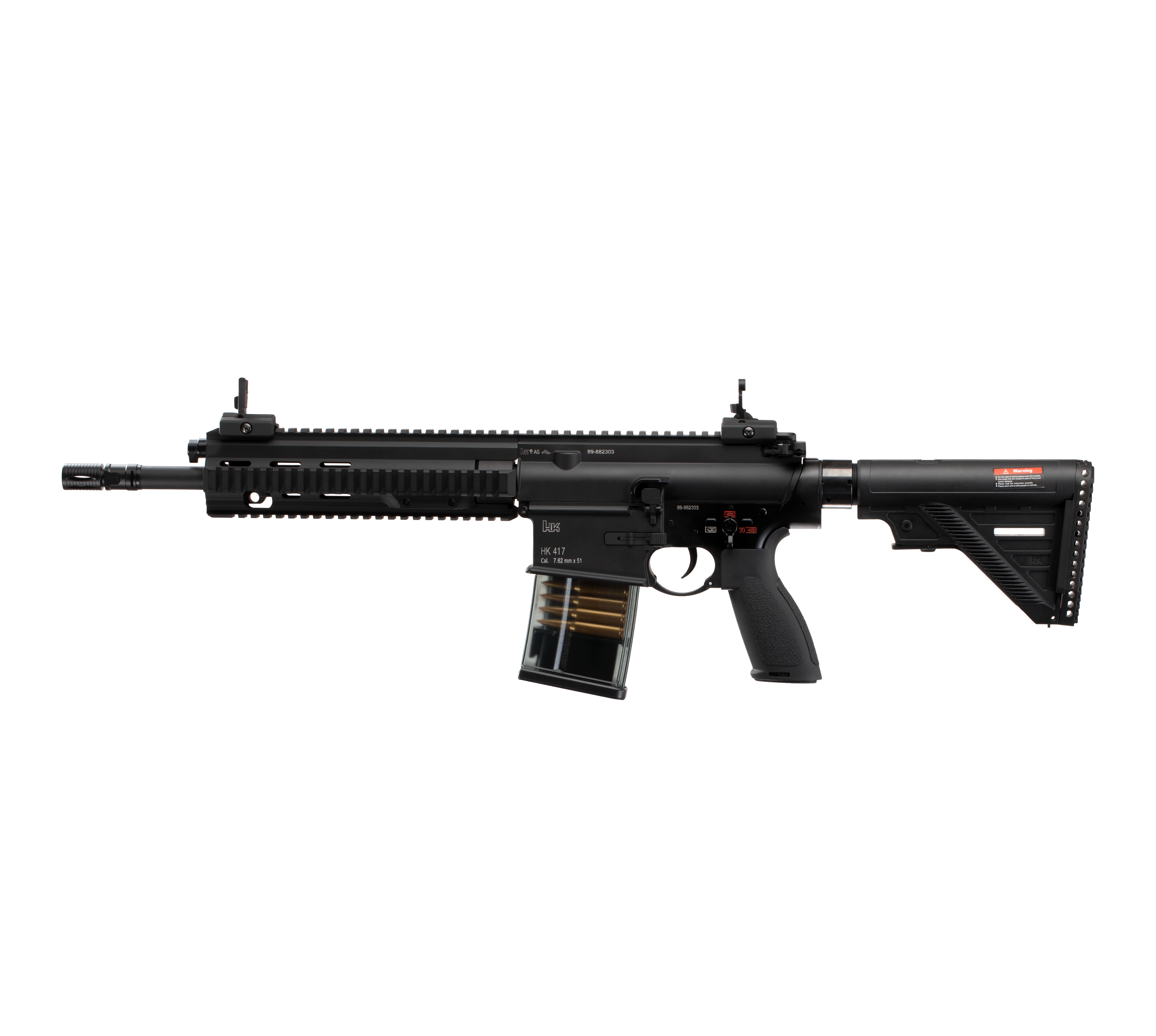 E&C HK417A2 20 Inch AEG Airsoft Rifle EC-202 — left side