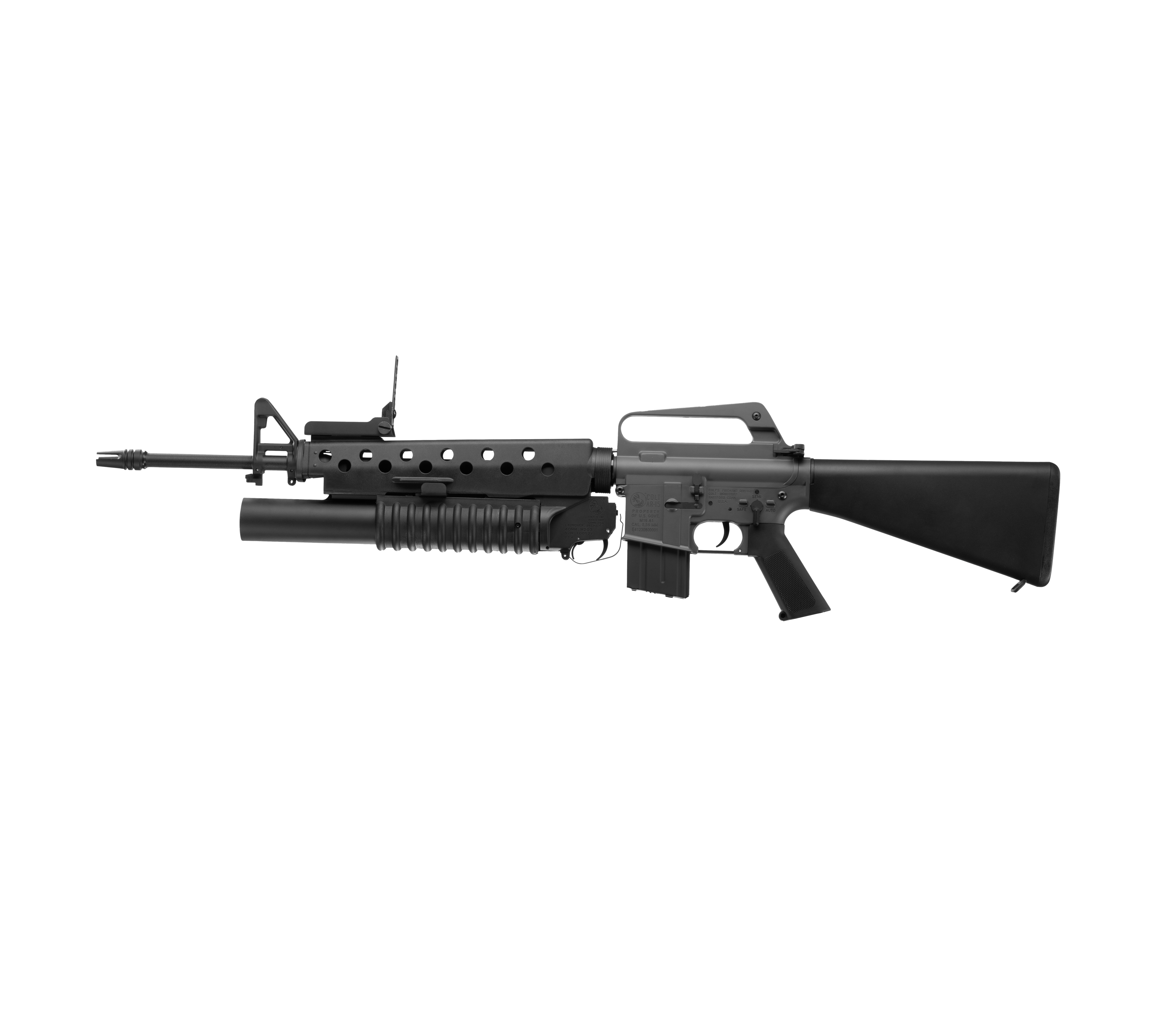 E&C M16A1 W/M203 AEG Airsoft Rifle EC-703 — left side