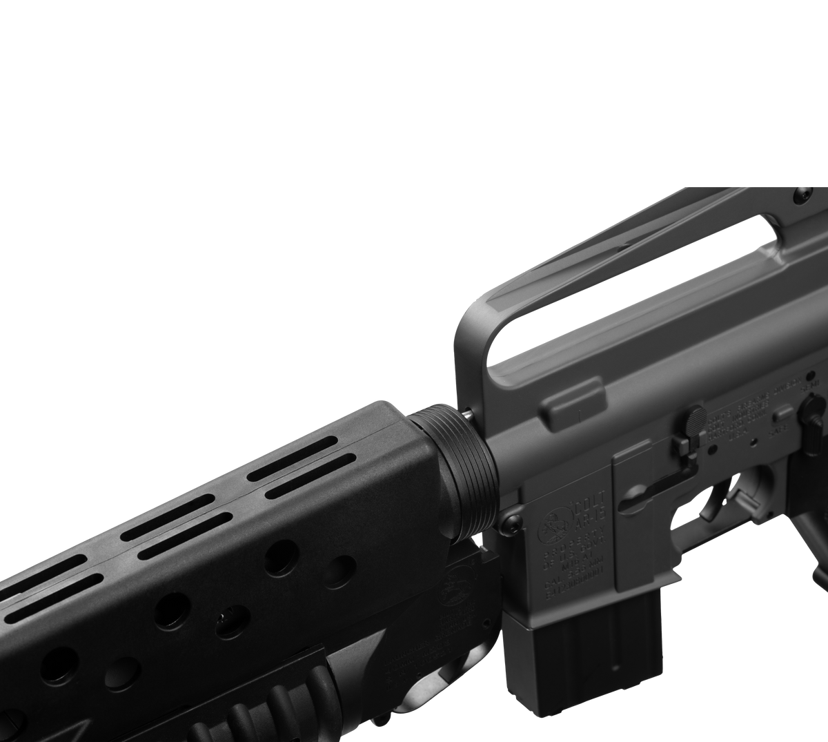 E&C M16A1 W/M203 AEG Airsoft Rifle EC-703 — receiver detail