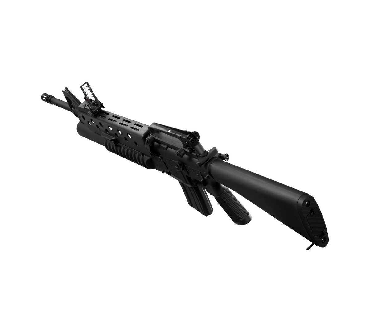 E&C M16A3 20 Inch AEG Airsoft Rifle W/M203 EC-702 — left side
