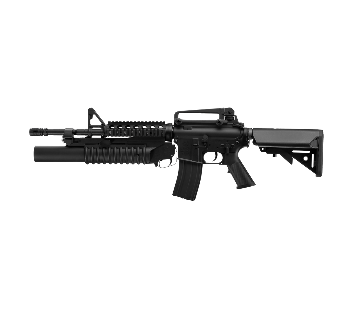 E&C M4  RIS W/M203 AEG Airsoft Rifle EC-707 — left side