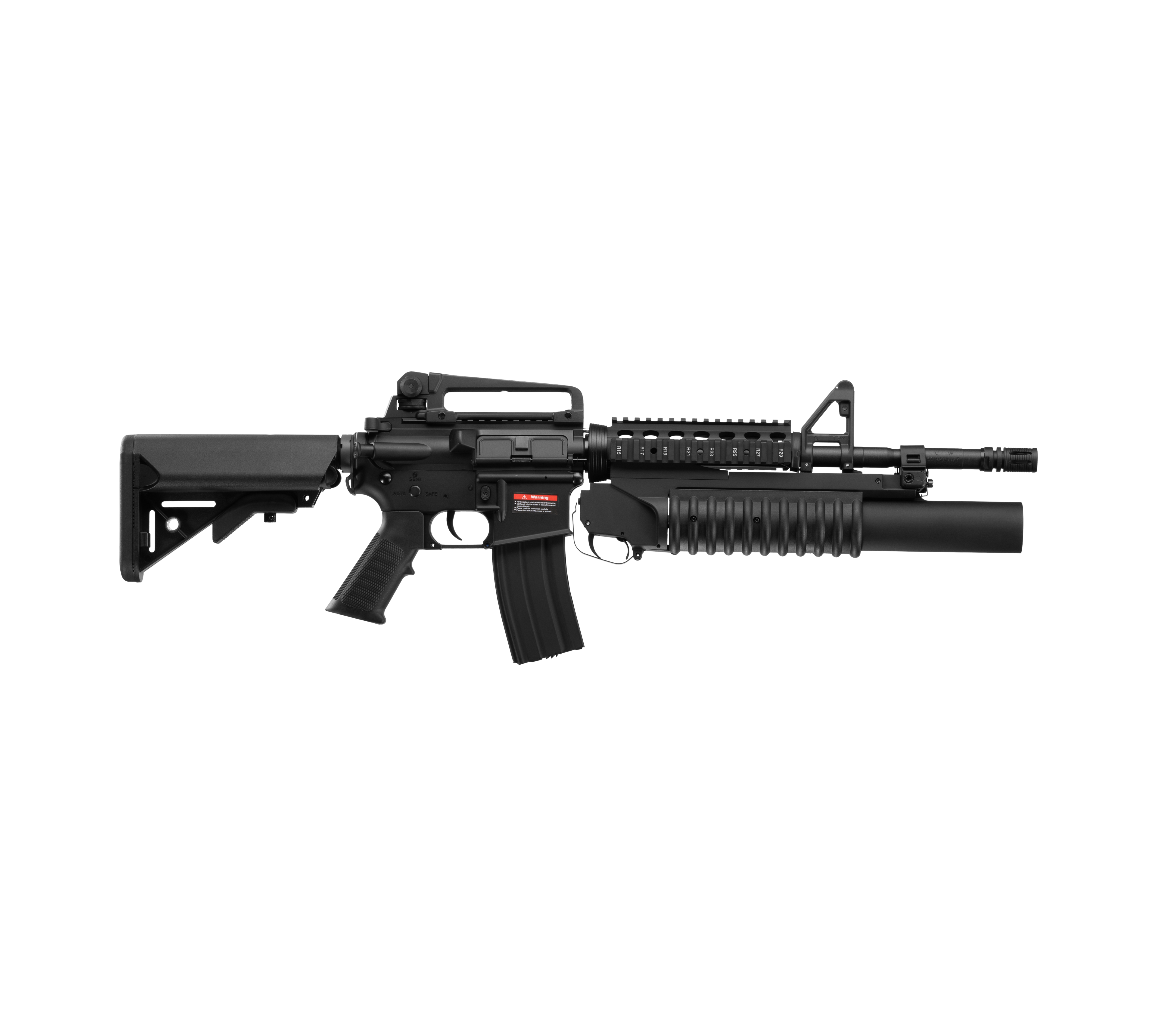 E&C M4  RIS W/M203 AEG Airsoft Rifle EC-707 — right side