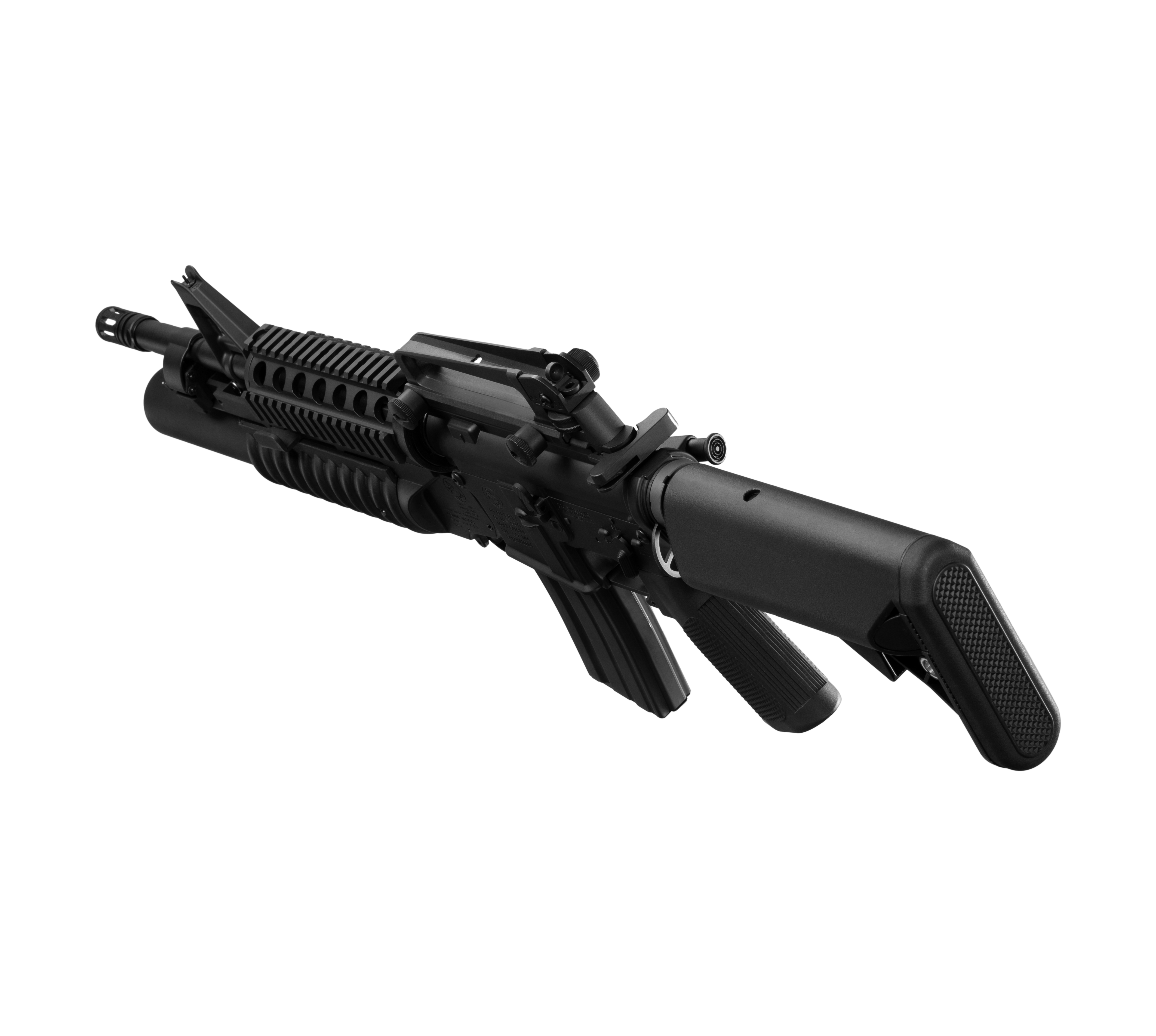 E&C M4  RIS W/M203 AEG Airsoft Rifle EC-707 — left side