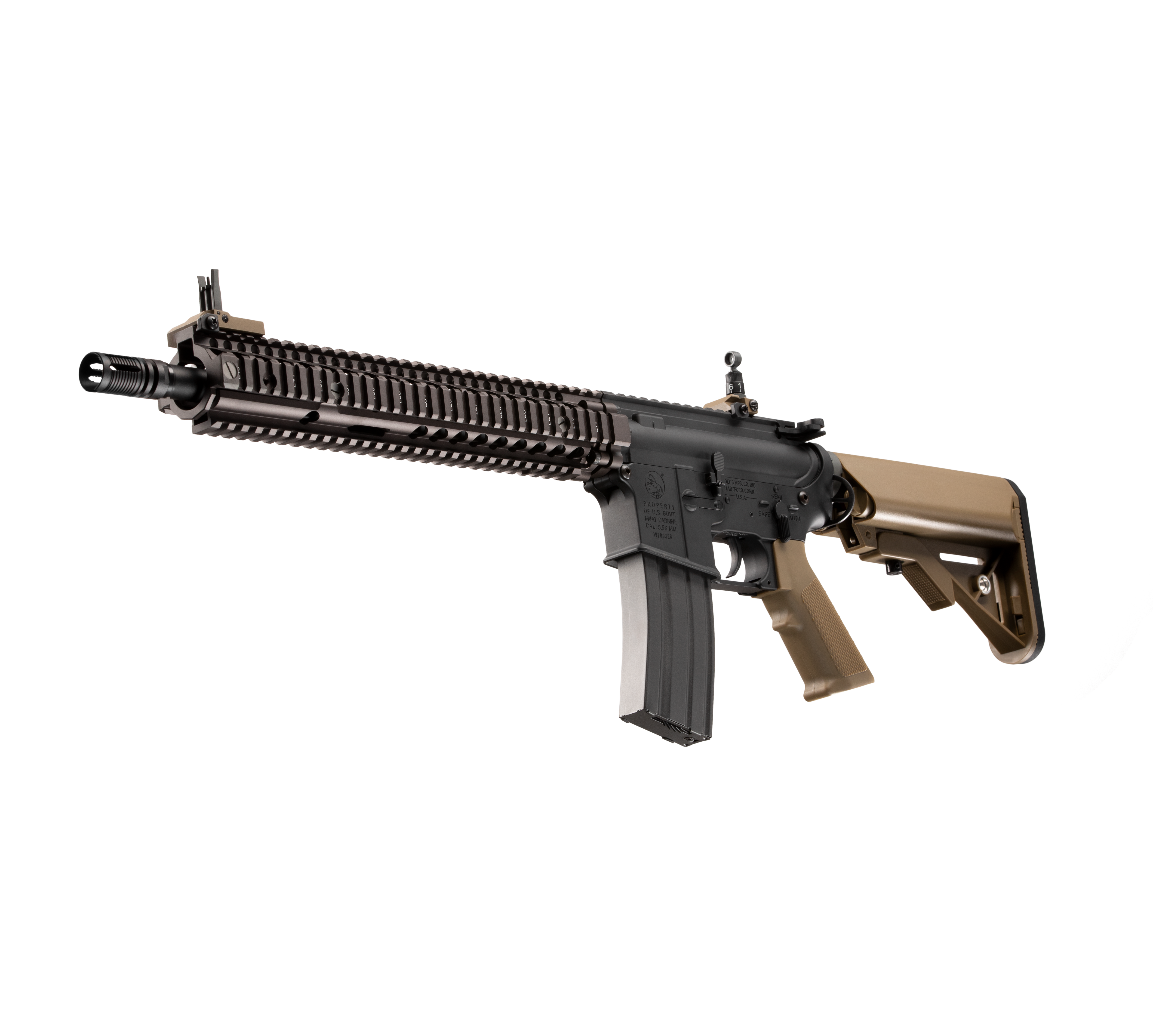 E&C M4A1 SOPMOD BLOCK2 12 Inch AEG Airsoft Rifle EC-620 — left side