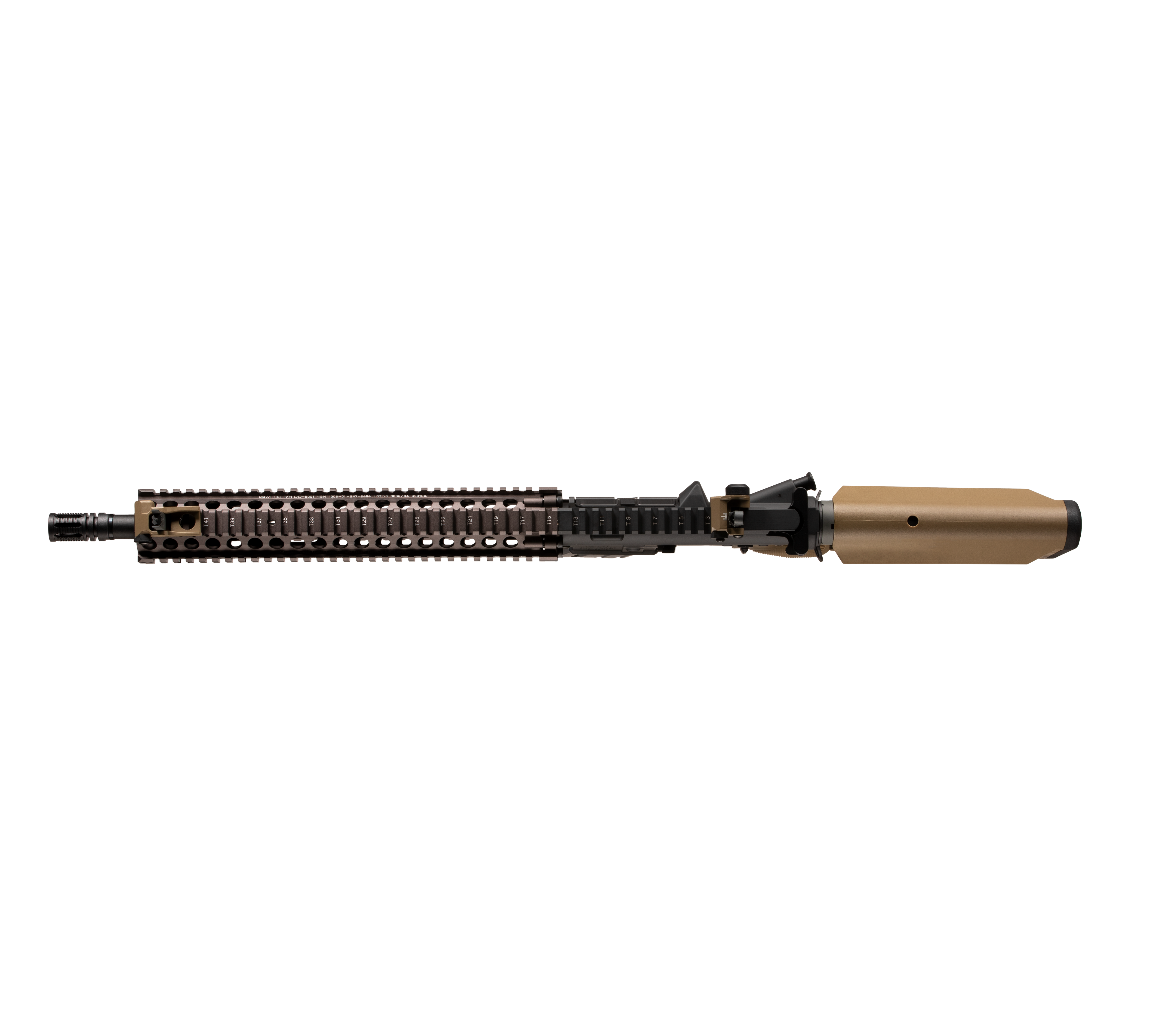 E&C M4A1 SOPMOD BLOCK2 12 Inch AEG Airsoft Rifle EC-620 — top-down view