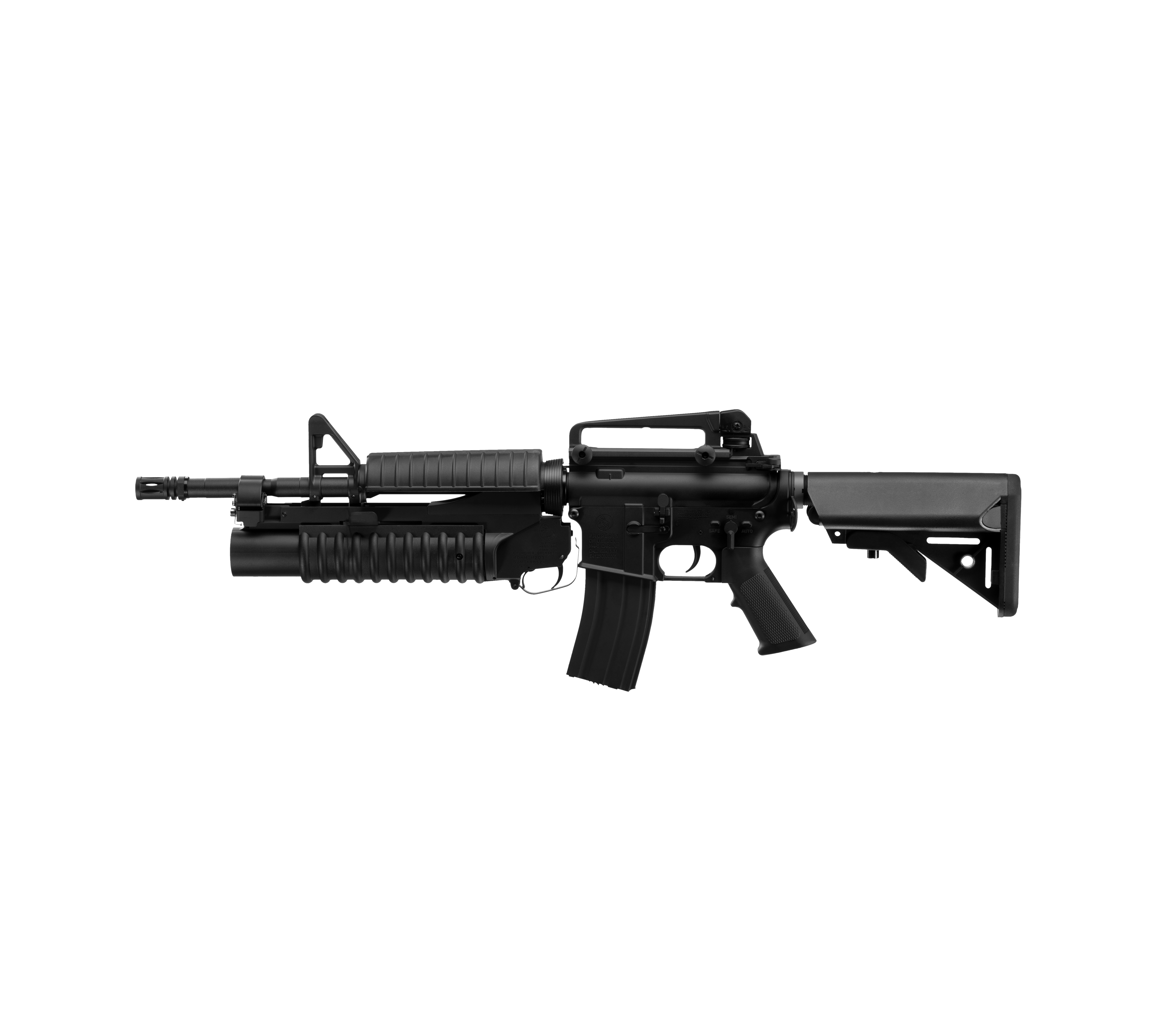 E&C M4A1 14.5 Inch AEG Airsoft Rifle W/M203 EC-701 — left side