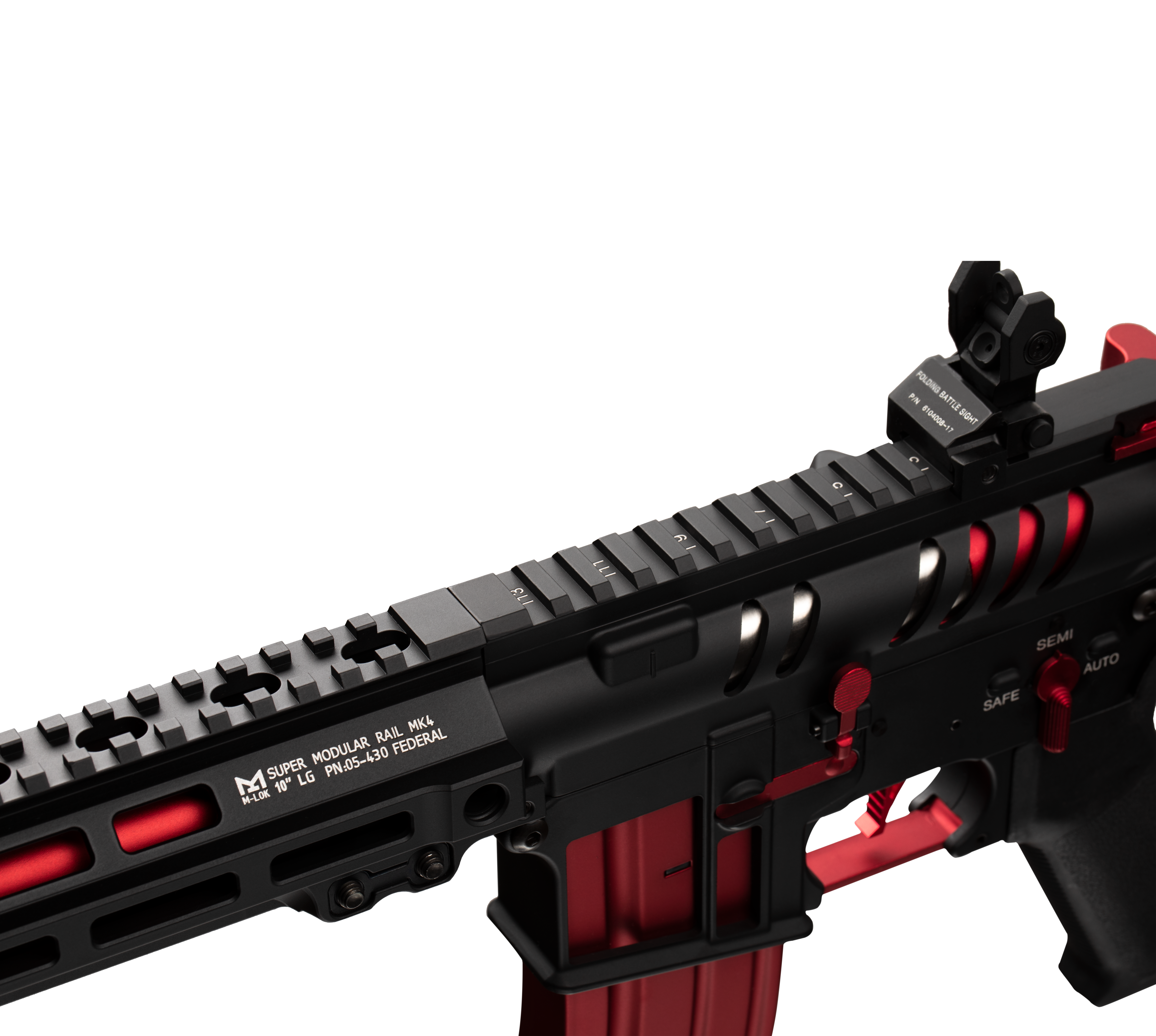 E&C MK4 10 Inch AEG Airsoft Rifle EC-643 — receiver detail