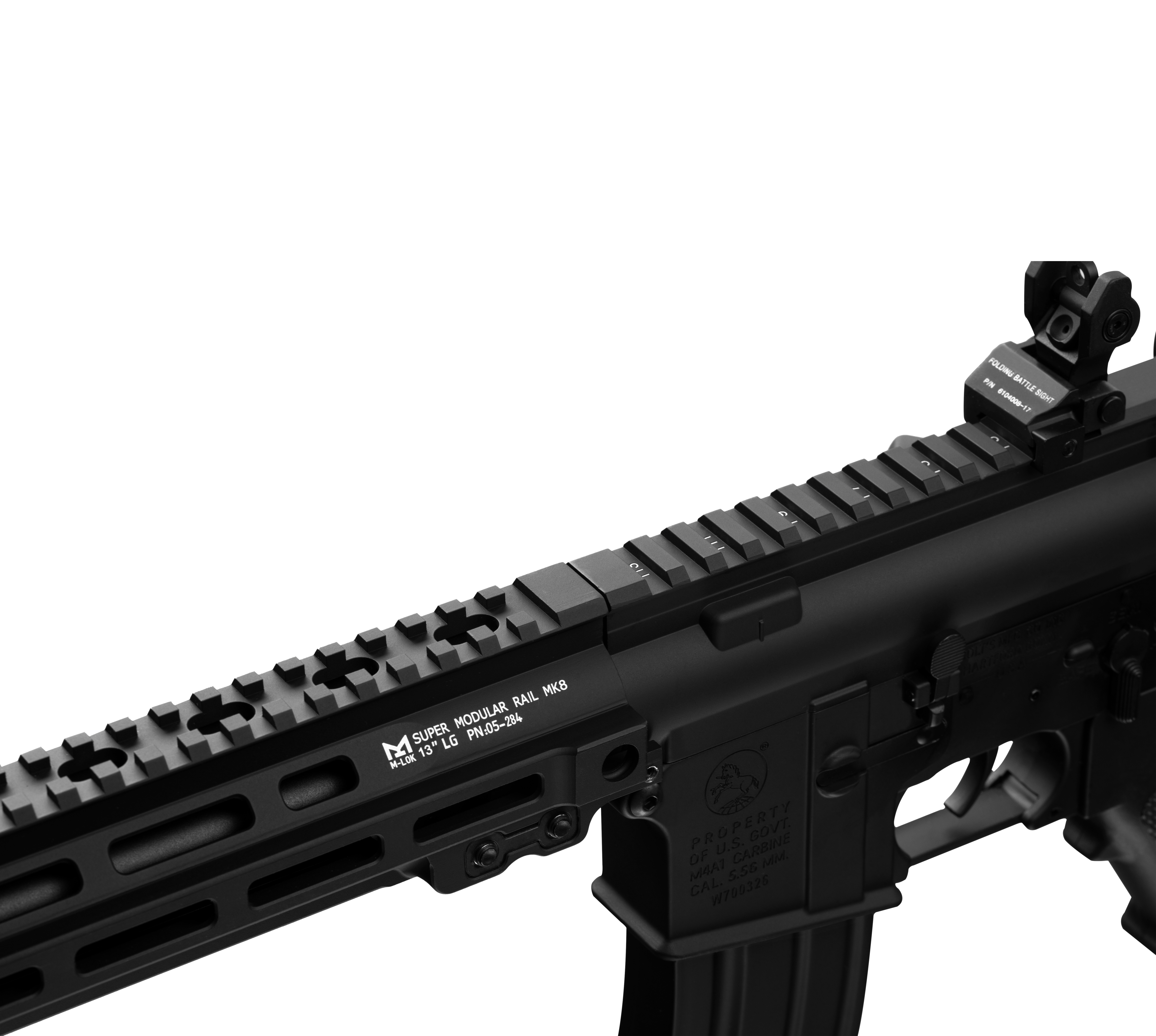 E&C MK8 13 Inch AEG Airsoft Rifle EC-638 — receiver detail