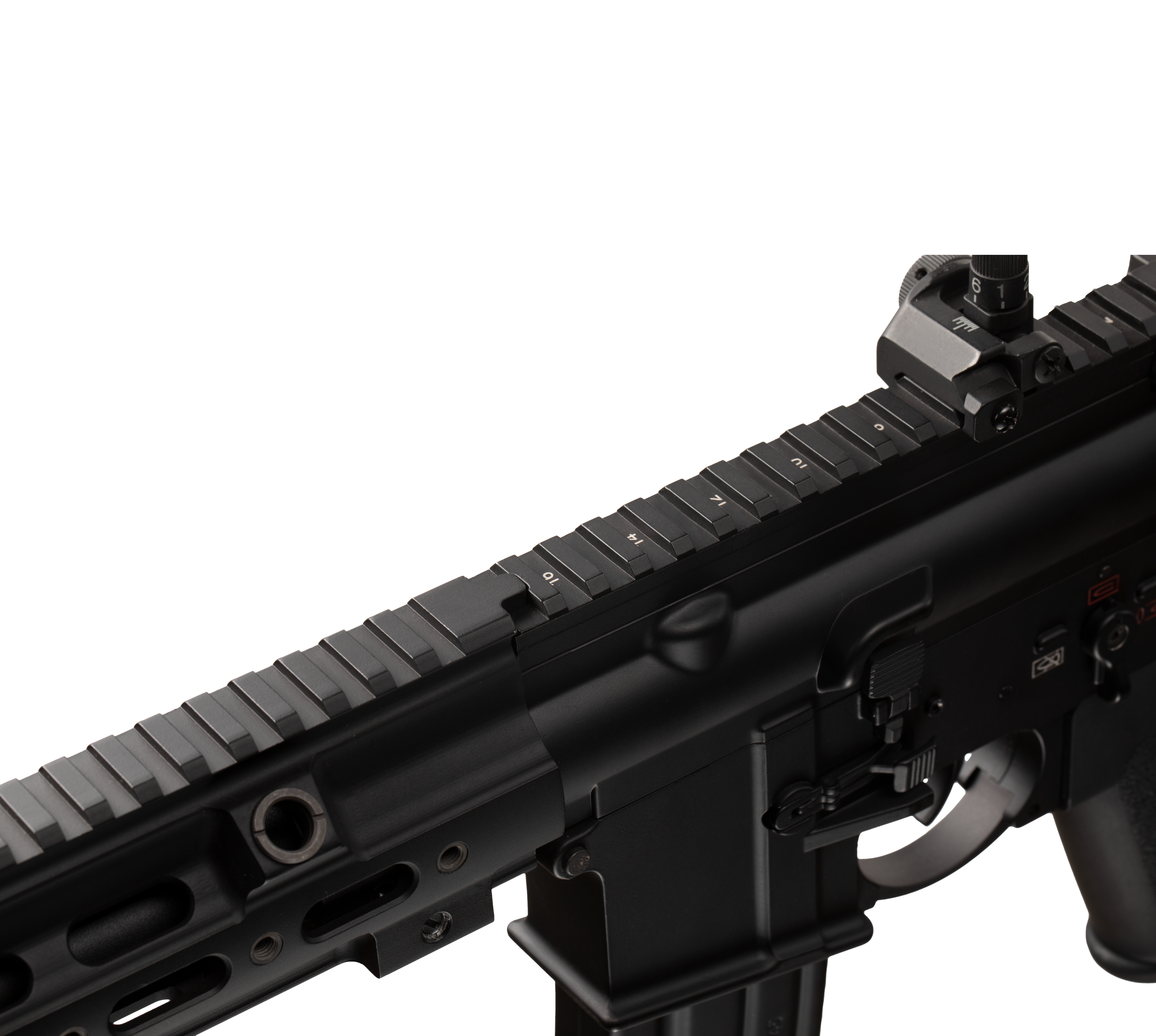 E&C HK416 A5 11.5 Inch Geissele RIS AEG Airsoft Rifle EC-112 — receiver detail